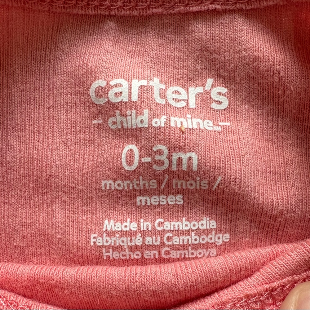 Carter's Child of Mine Pink Baby Bodysuit